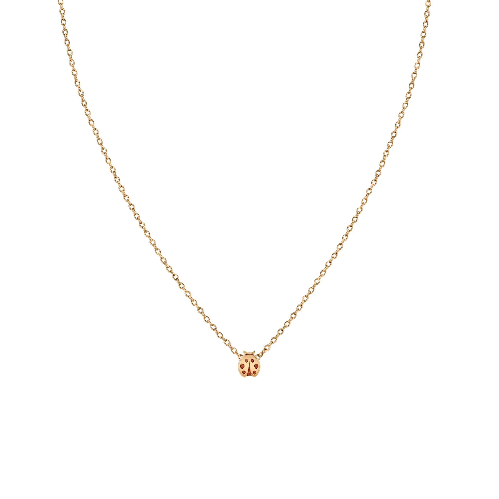 14k Itty Bitty Ladybug Necklace