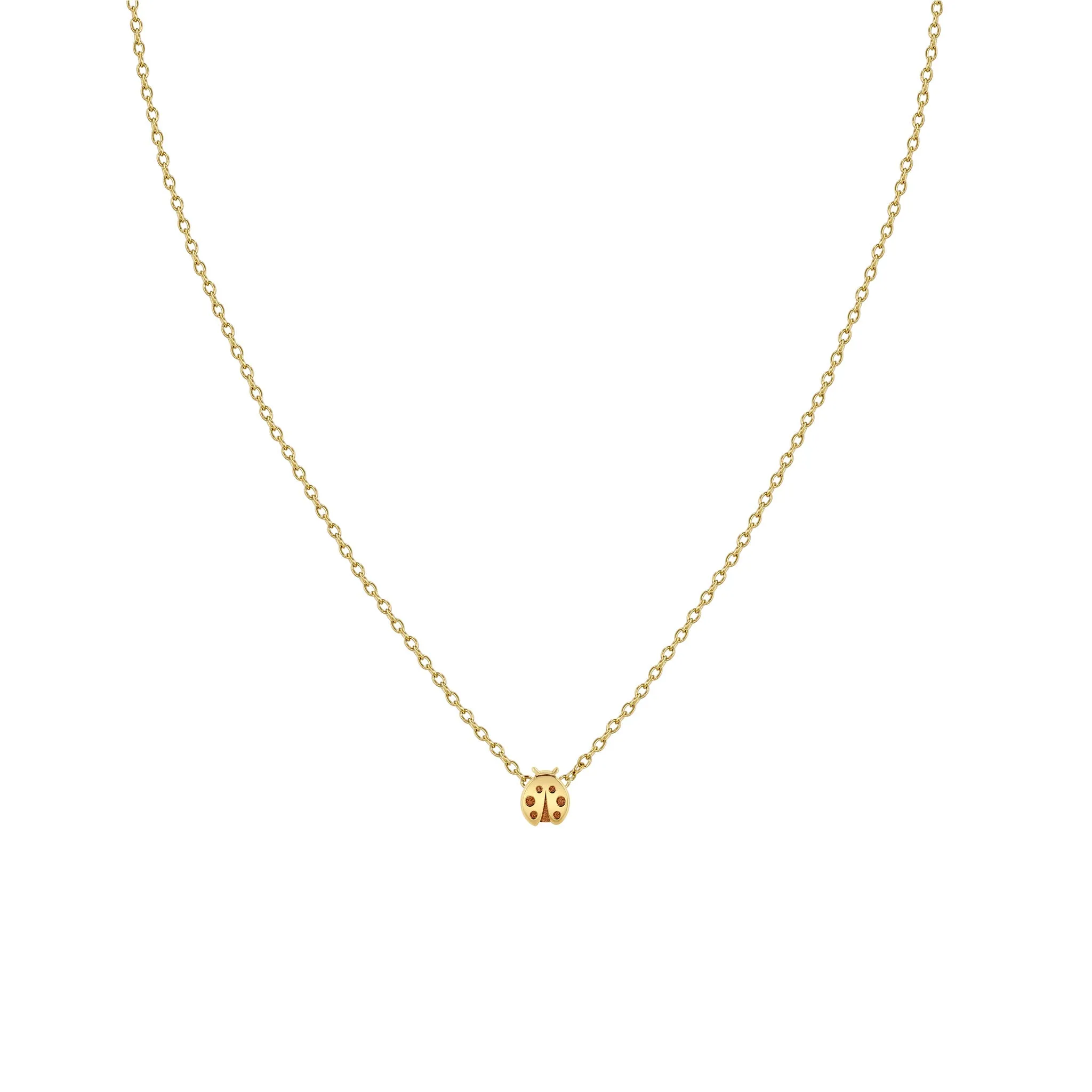 14k Itty Bitty Ladybug Necklace