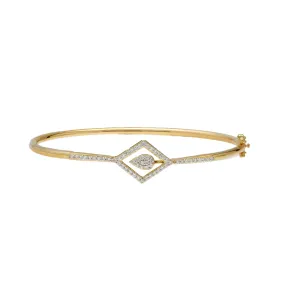 18K Yellow Gold & 0.4 Carat Diamond Bangle (8gm)