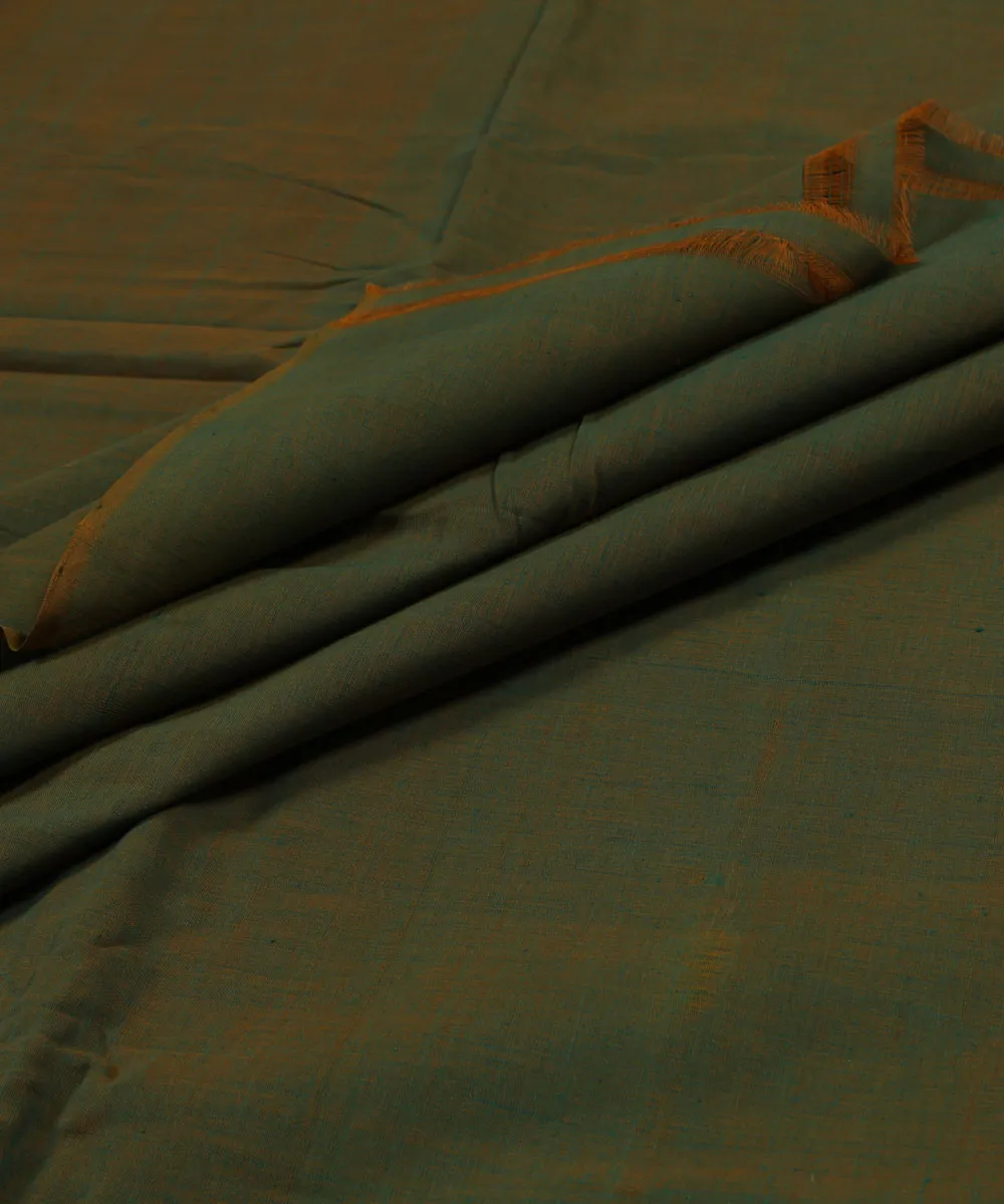 1.96m Green Handloom Cotton Fabric