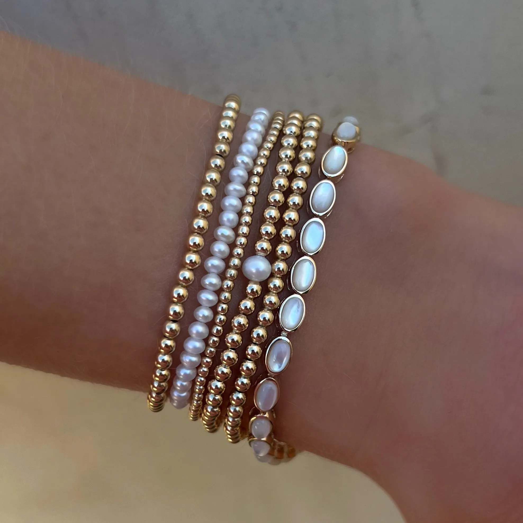 3MM Signature Bracelet with Single White Pearl