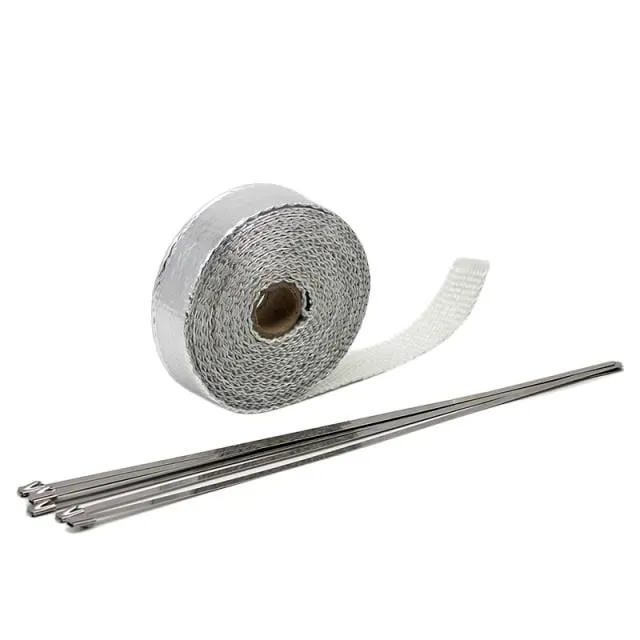 5M/10M/15M Fiberglass Exhaust Protection Pipe Heat Header Insulation Tape Turbo Wrap Insulating Wrap Tape Fireproof Cloth