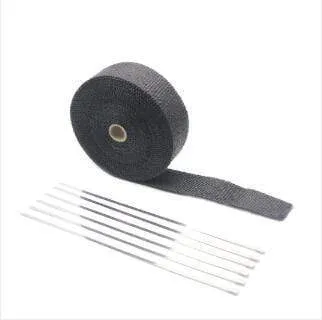 5M/10M/15M Fiberglass Exhaust Protection Pipe Heat Header Insulation Tape Turbo Wrap Insulating Wrap Tape Fireproof Cloth