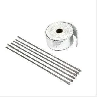 5M/10M/15M Fiberglass Exhaust Protection Pipe Heat Header Insulation Tape Turbo Wrap Insulating Wrap Tape Fireproof Cloth