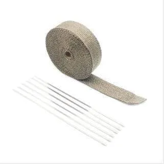 5M/10M/15M Fiberglass Exhaust Protection Pipe Heat Header Insulation Tape Turbo Wrap Insulating Wrap Tape Fireproof Cloth