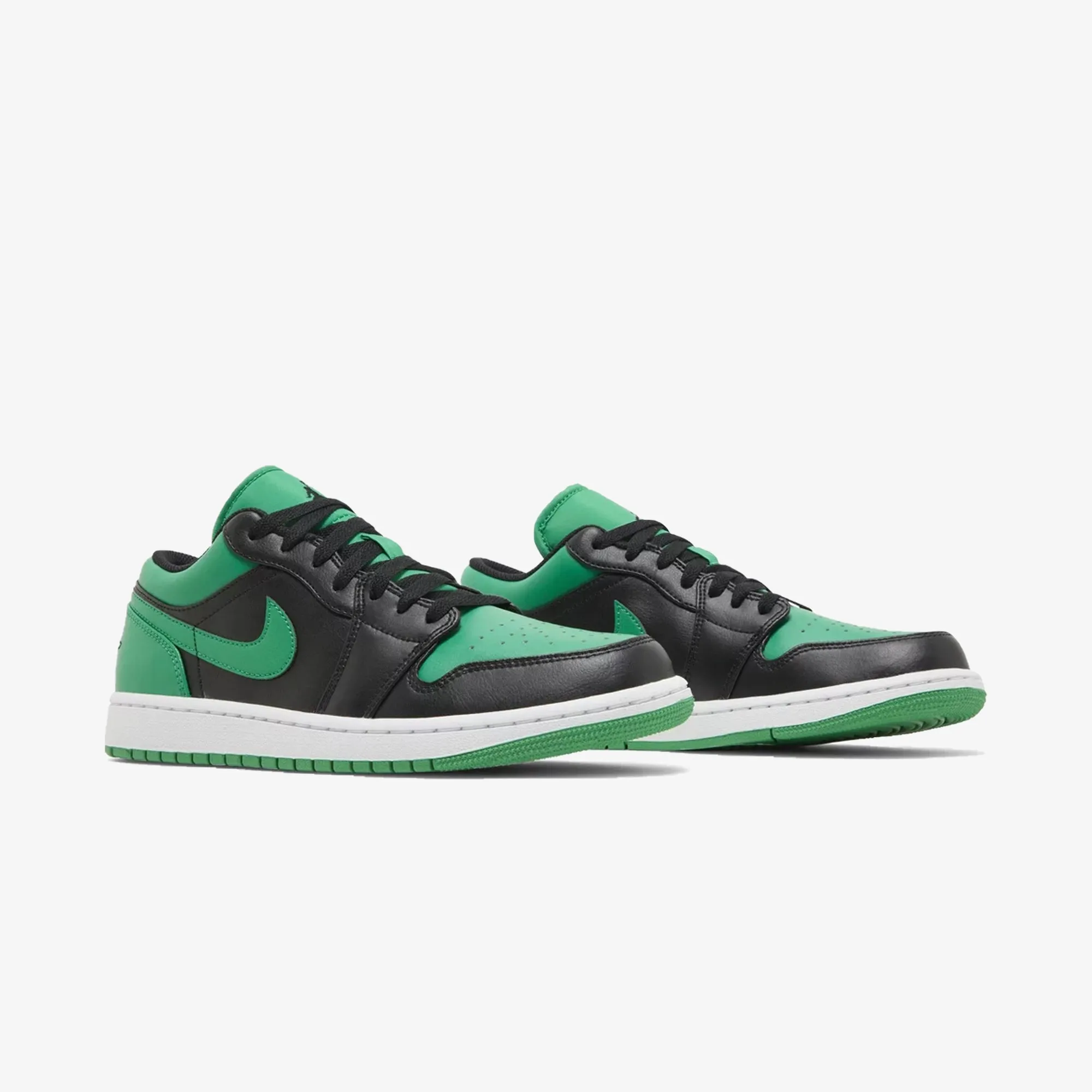 AIR JORDAN 1 LOW 'BLACK/BLACK-LUCKY GREEN-WHITE'