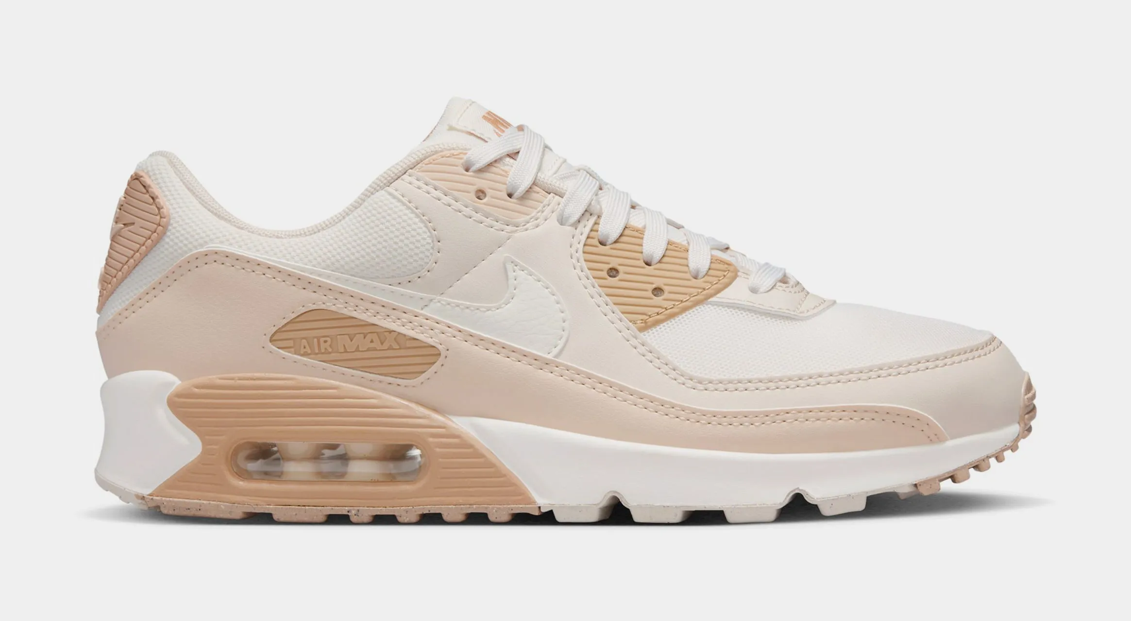 Air Max 90 Womens Lifestyle Shoes (Phantom/Sail/Sanddrift/Orewood Brown)