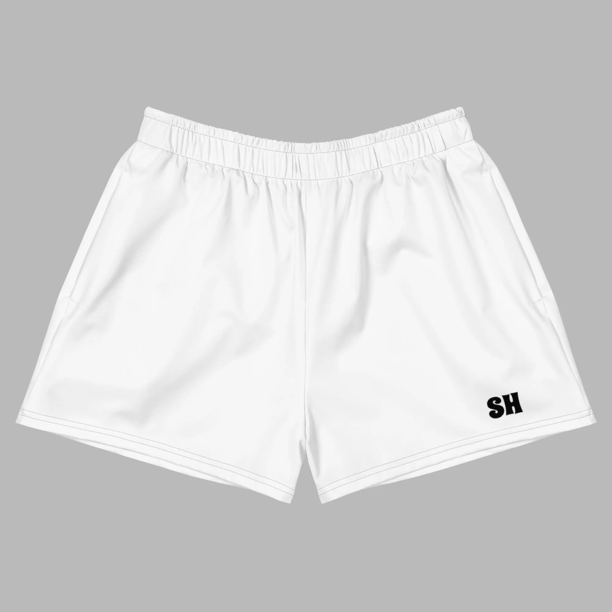 All-Over Print Unisex Athletic Shorts - White