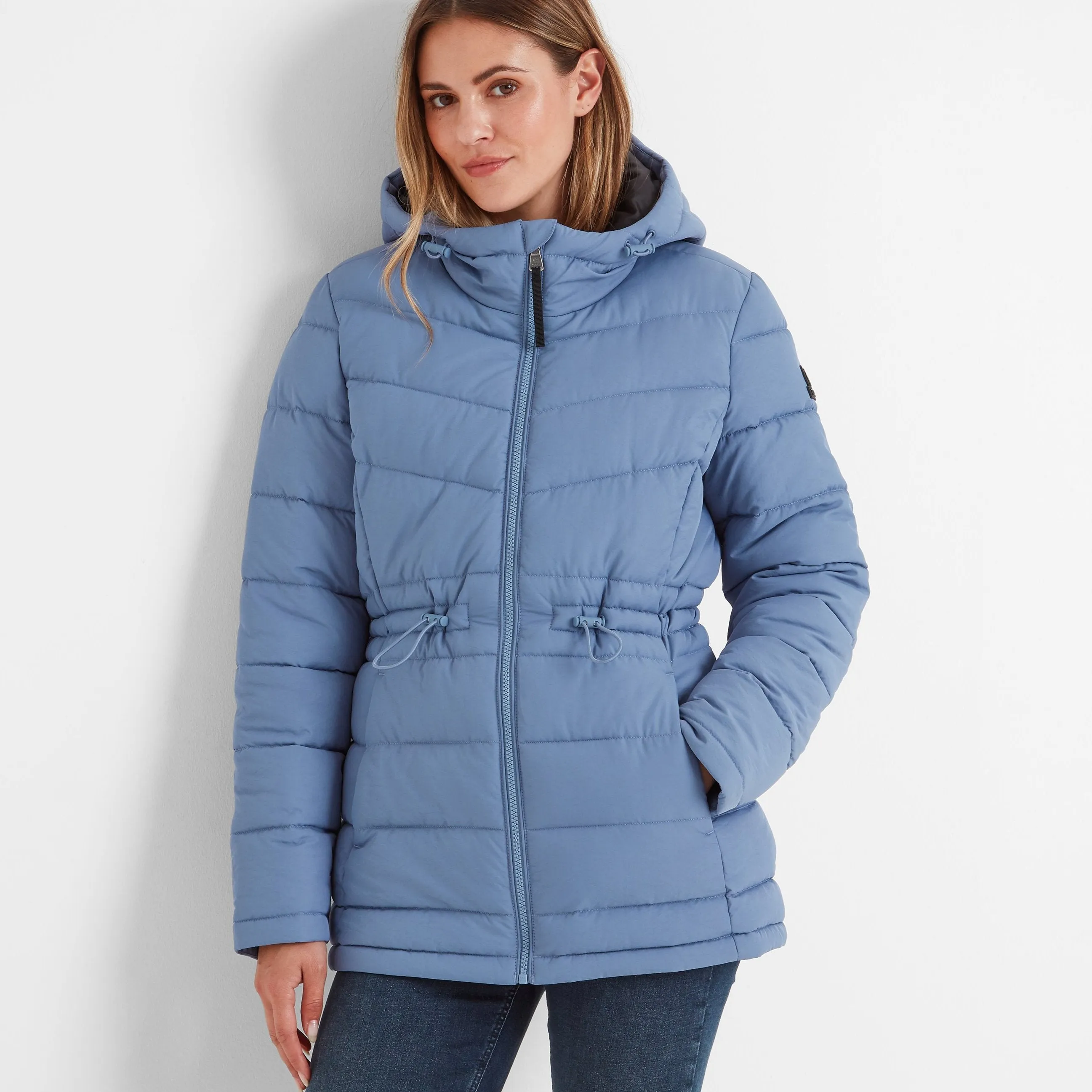 Anthorn Womens Padded Parka - Misty Blue