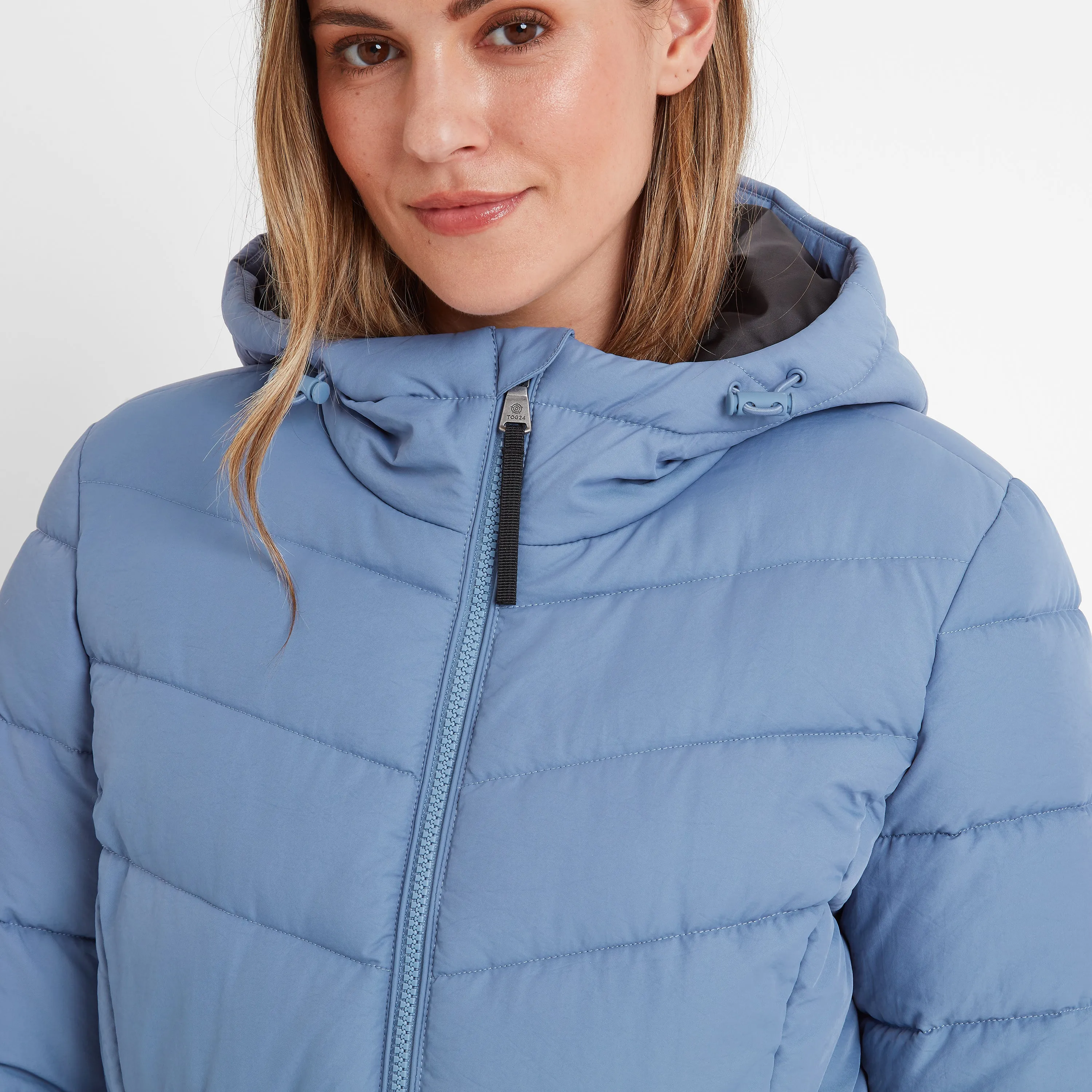 Anthorn Womens Padded Parka - Misty Blue