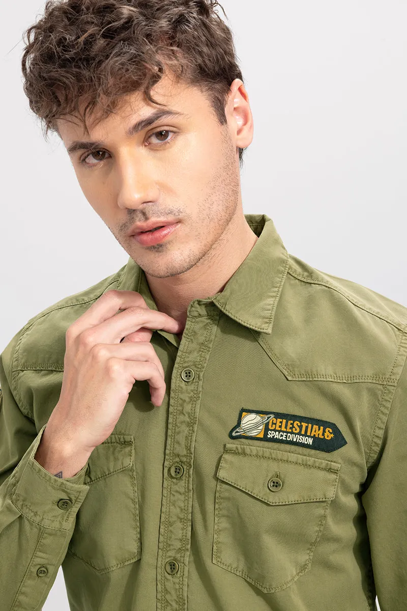 Aplique Cargo Olive Shirt