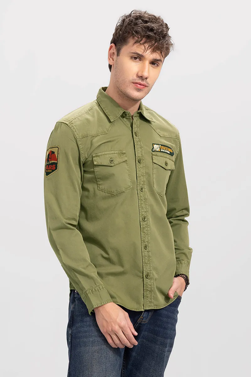 Aplique Cargo Olive Shirt