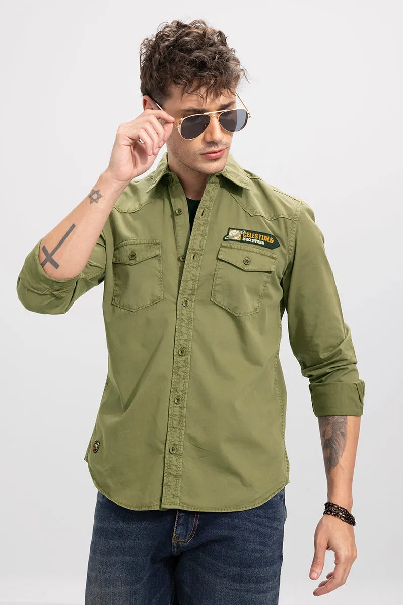 Aplique Cargo Olive Shirt