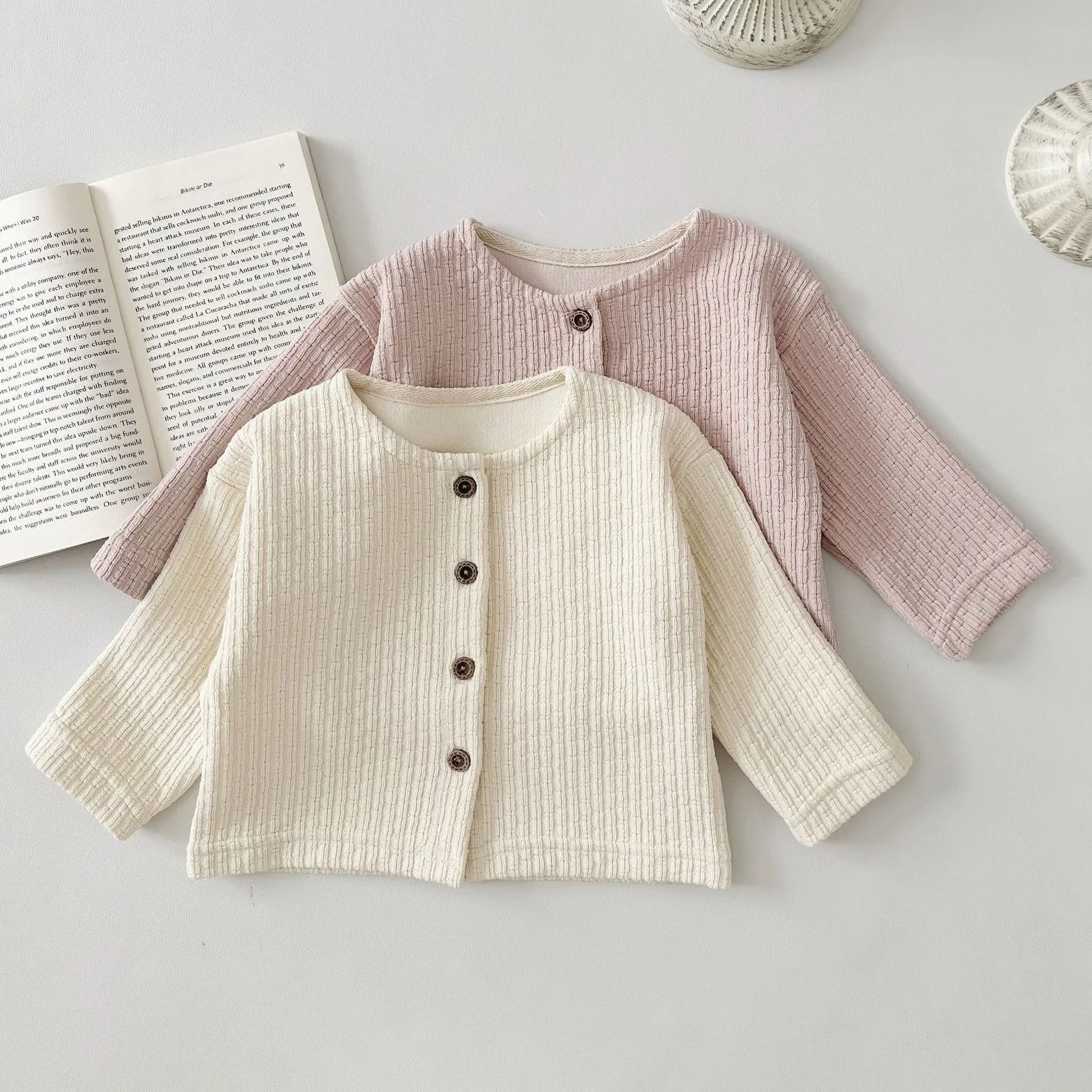 Baby Girls Solid Color Cardigan Wholesale 240301180