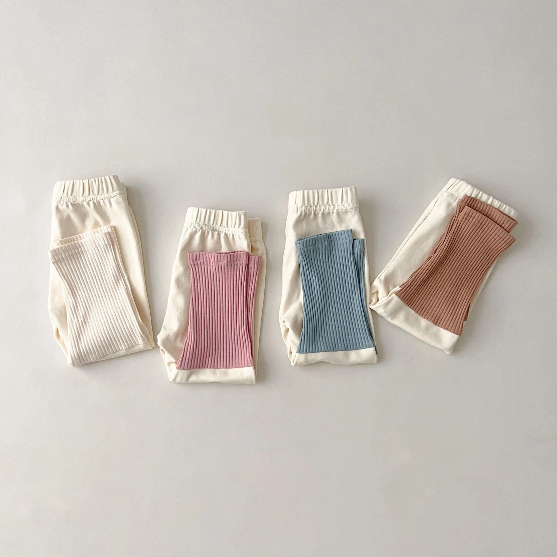 Baby Kid Girls Color-blocking Pants Wholesale 23113059