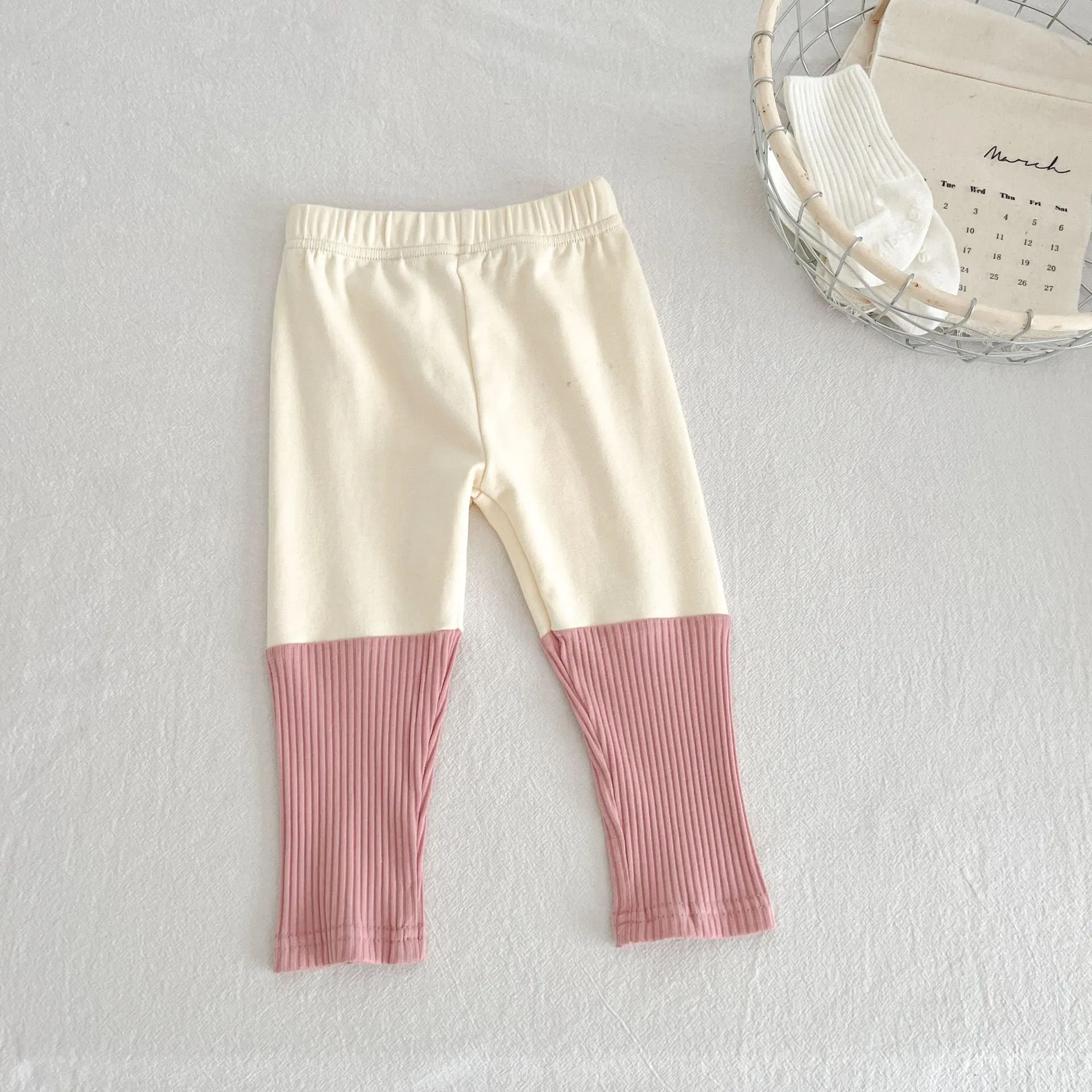 Baby Kid Girls Color-blocking Pants Wholesale 23113059