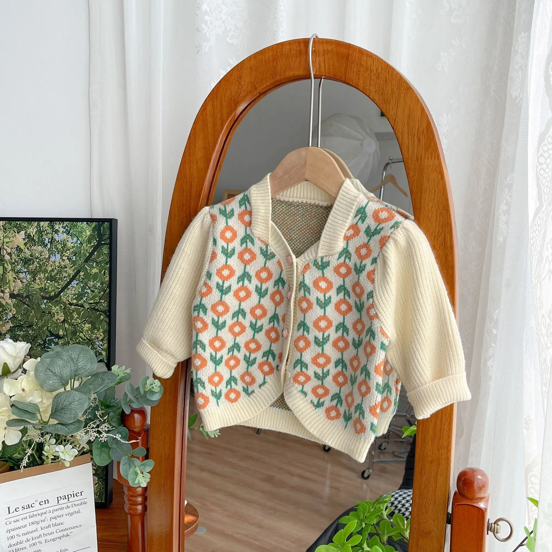 Baby Kid Girls Flower Crochet Print Cardigan Wholesale 230828353