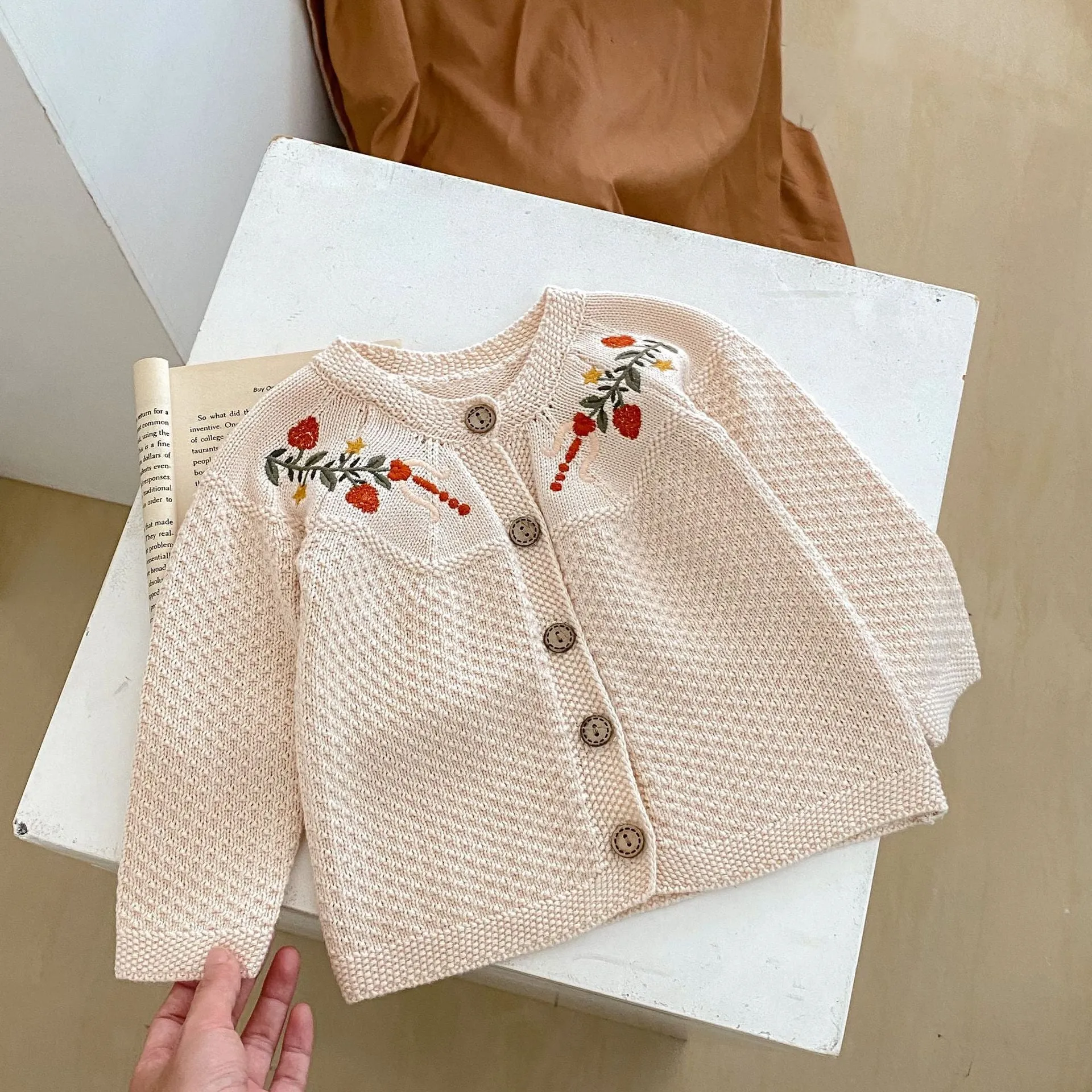 Baby Kid Girls Flower Embroidered Cardigan Wholesale 230828116