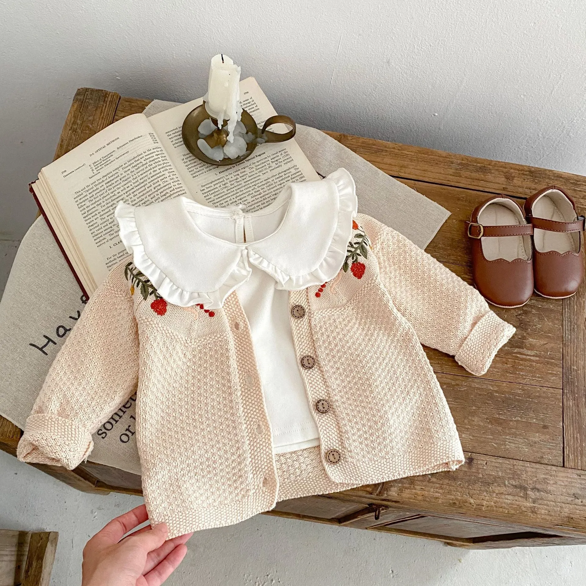 Baby Kid Girls Flower Embroidered Cardigan Wholesale 230828116