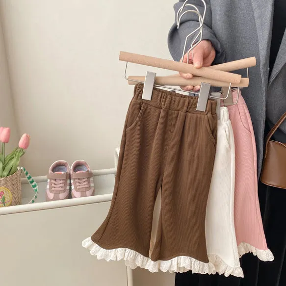 Baby Kid Girls Solid Color Pants Wholesale 240301148