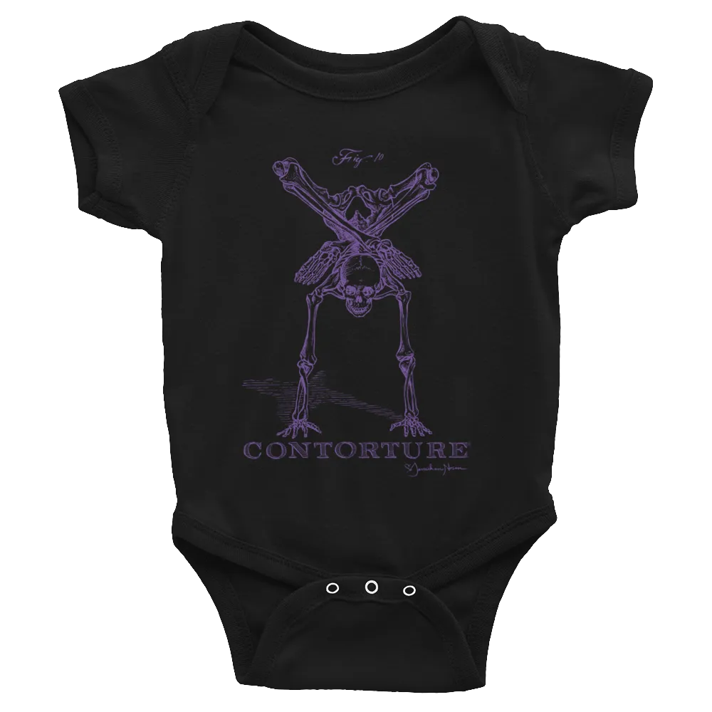 BABY Short Sleeve Bodysuit: Black Sabbath Purple