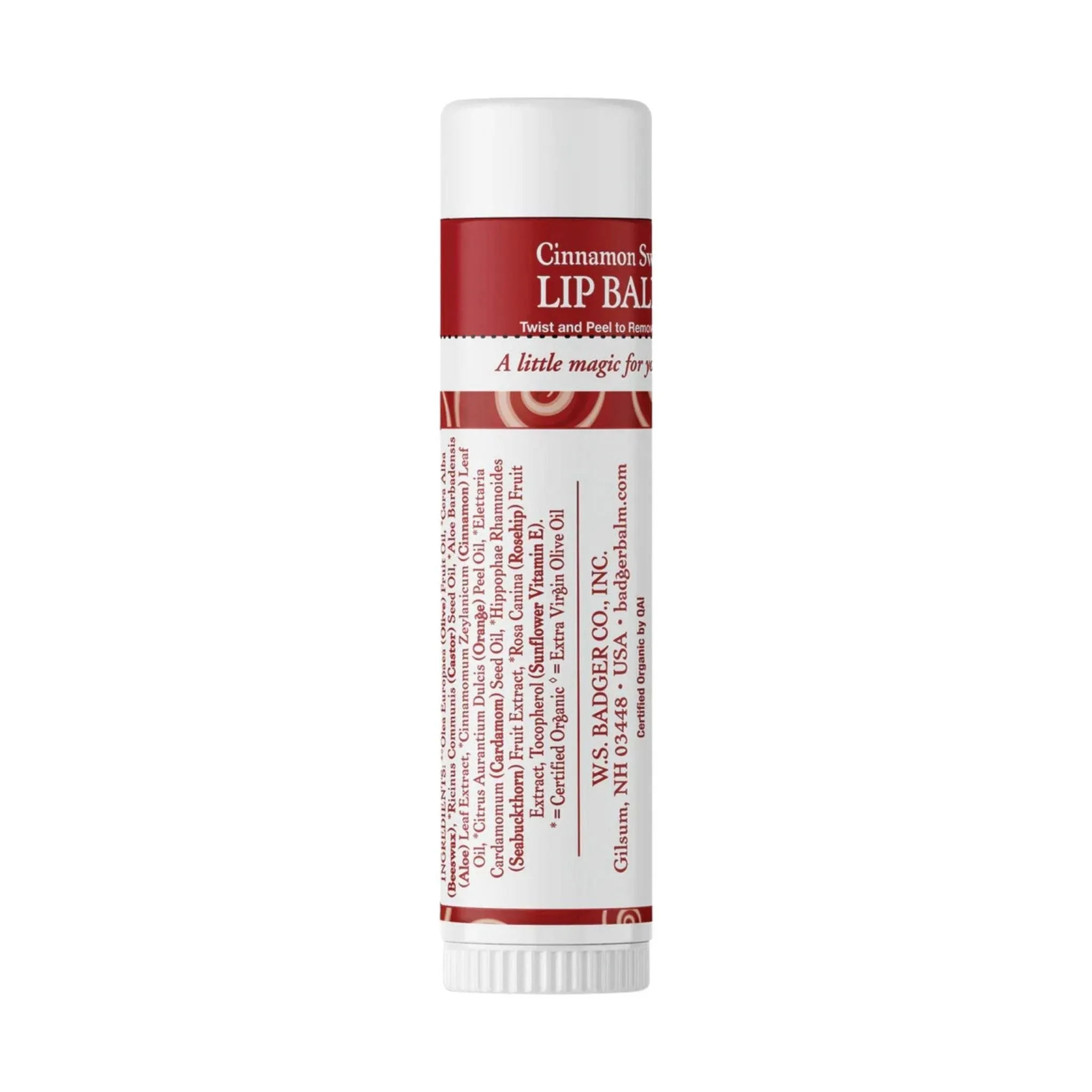 Badger Holiday Jumbo Lip Balm - Cinnamon Swirl