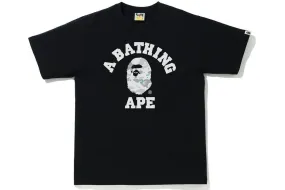 BAPE SPACE CAMO PRINT COLLEGE TEE BLACK