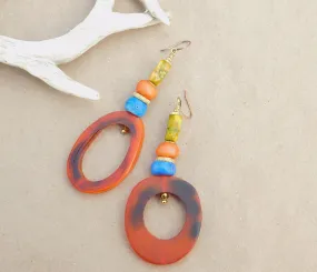 Beautiful Natural Horn Hoop Earrings