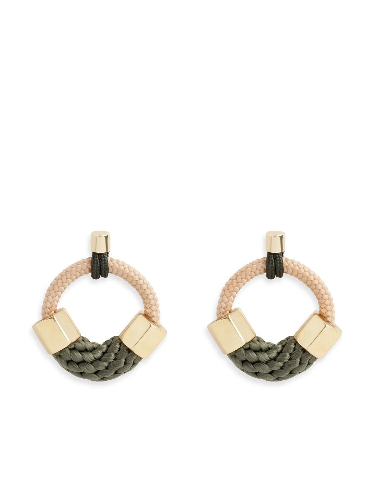 Beige & Olive Ithaca Earrings