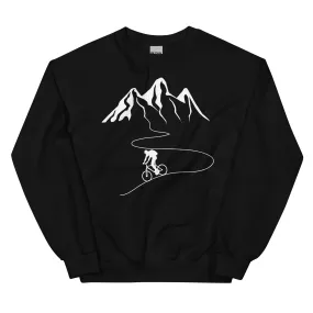 Berge - Kurve Linie - Radfahren -  - Unisex Crew Neck Sweatshirt | Gildan 18000