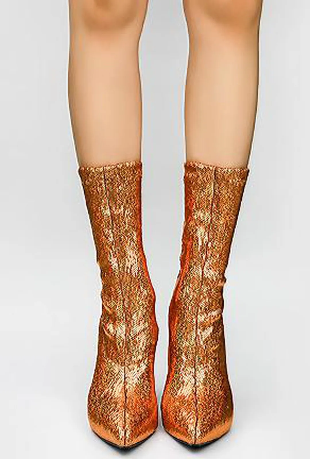 BEVA - SEQUINS SOCK BOOTS