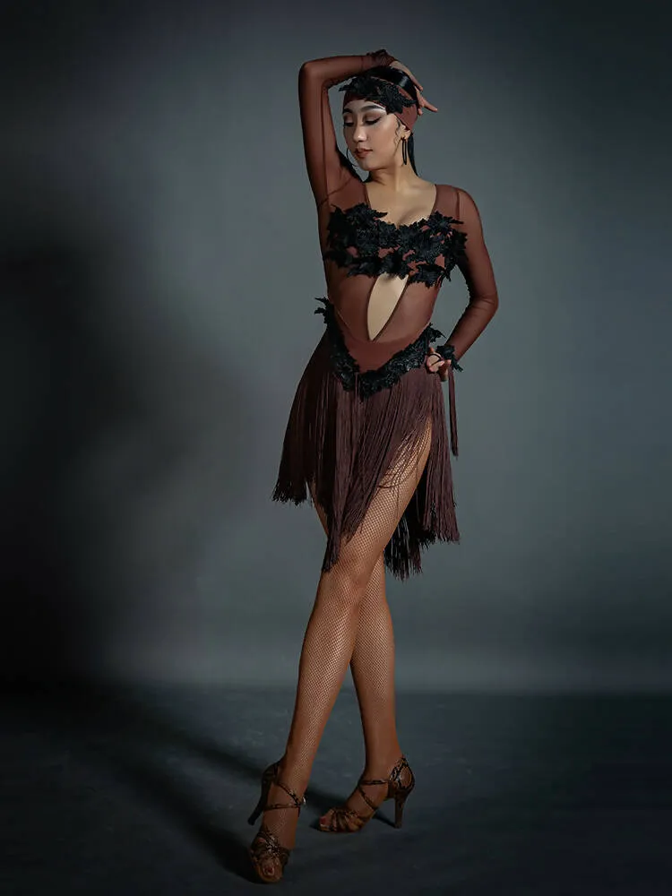 Brown/Black/White Latin Dancewear | 25J1