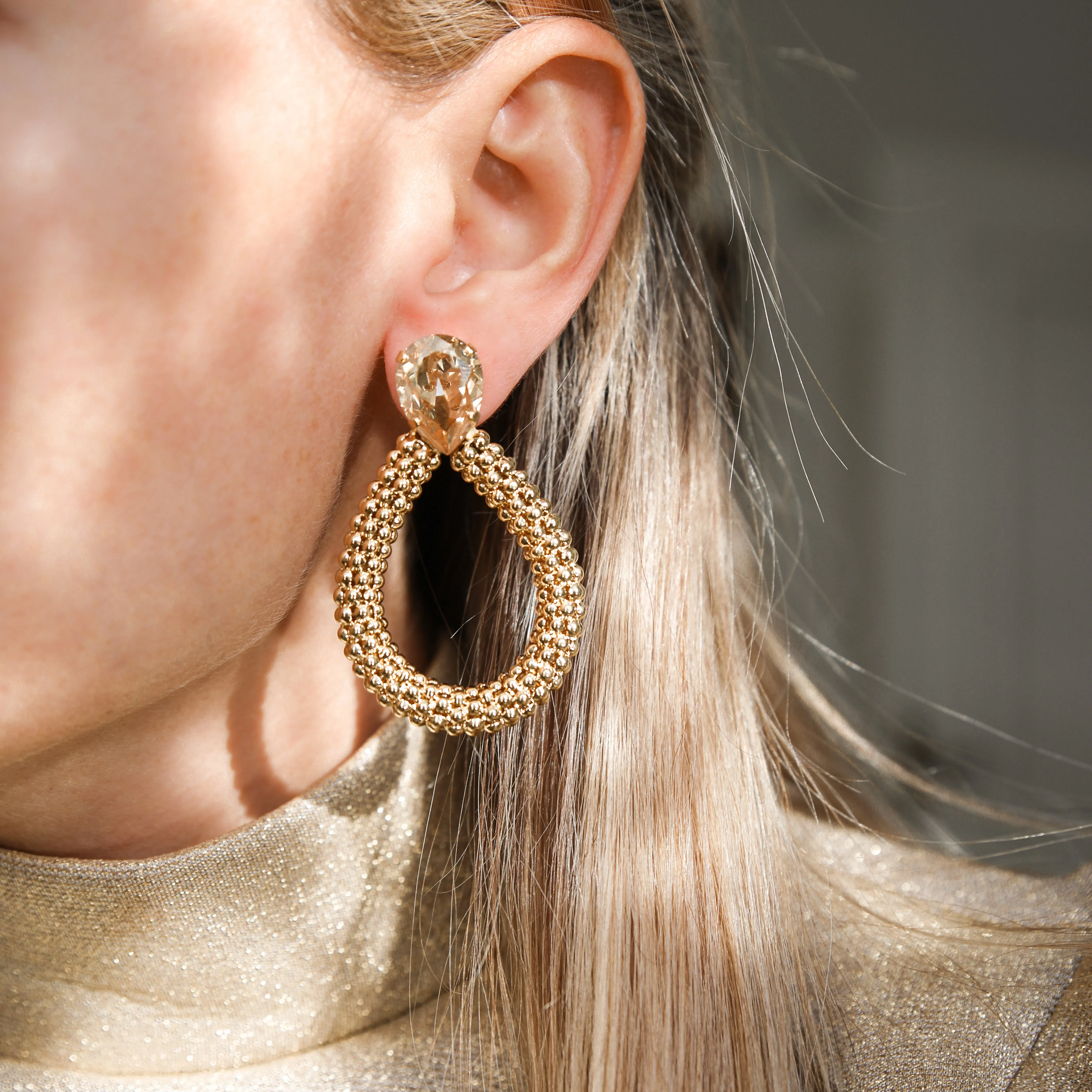 Classic Rope Earrings / Golden Shadow