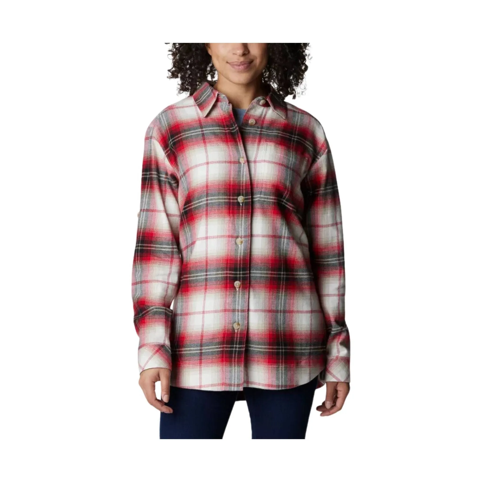 Columbia Women's Holly Hideaway Flannel Shirt - Chalk Ombre