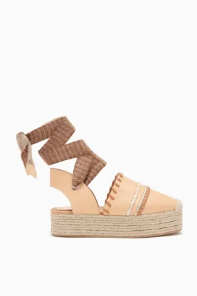 Concha Platform Espadrille - Wheat