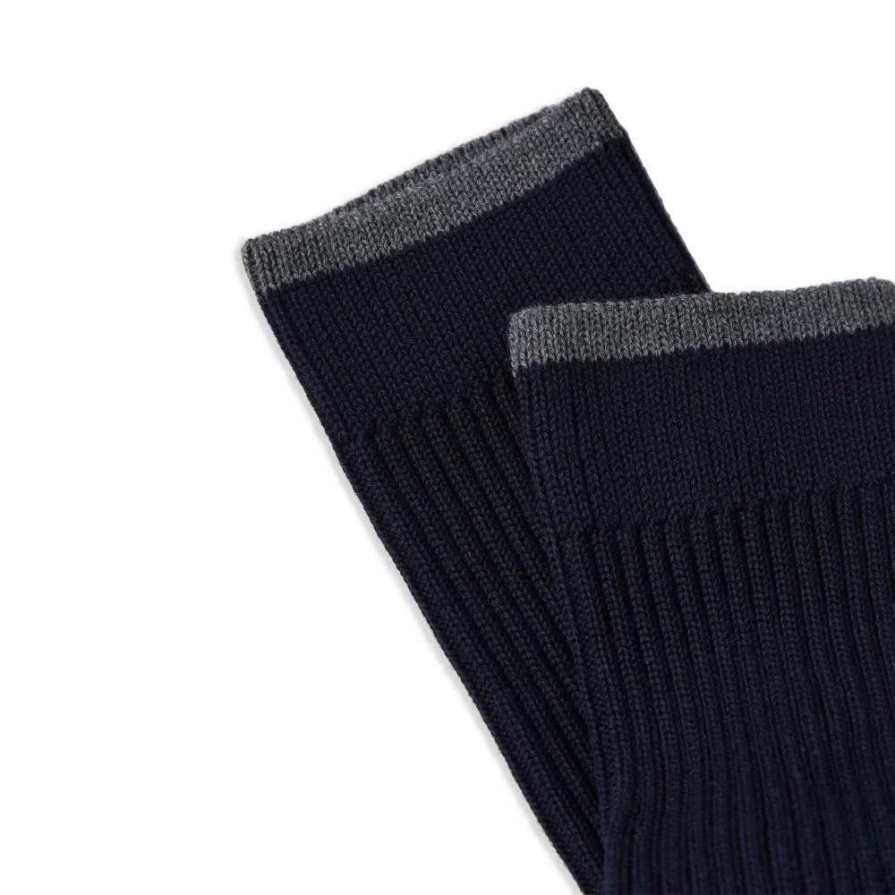 Contrast-Trim Cotton Socks