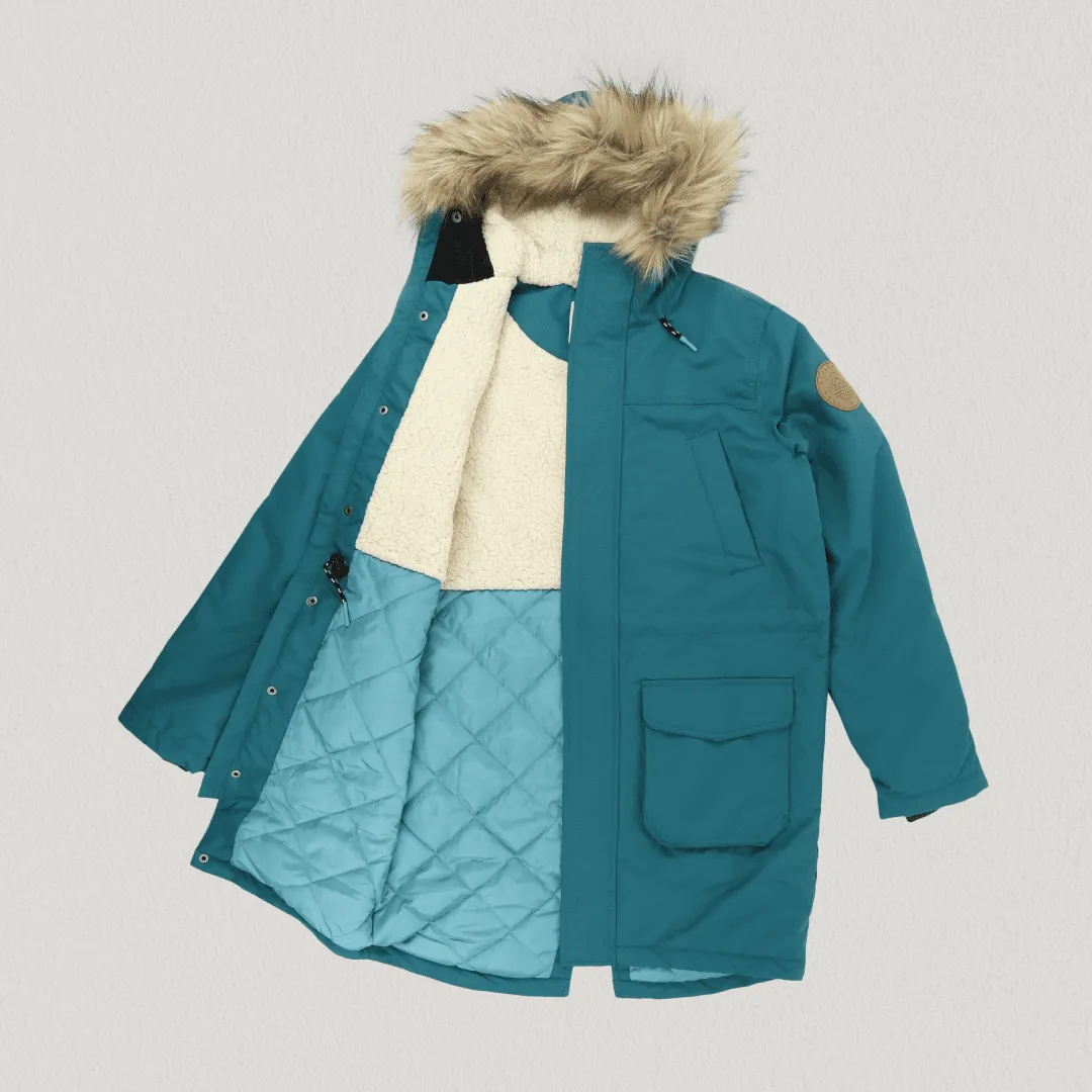 Cordova Bay Sherpa Lined Recycled Jacket - Storm Green