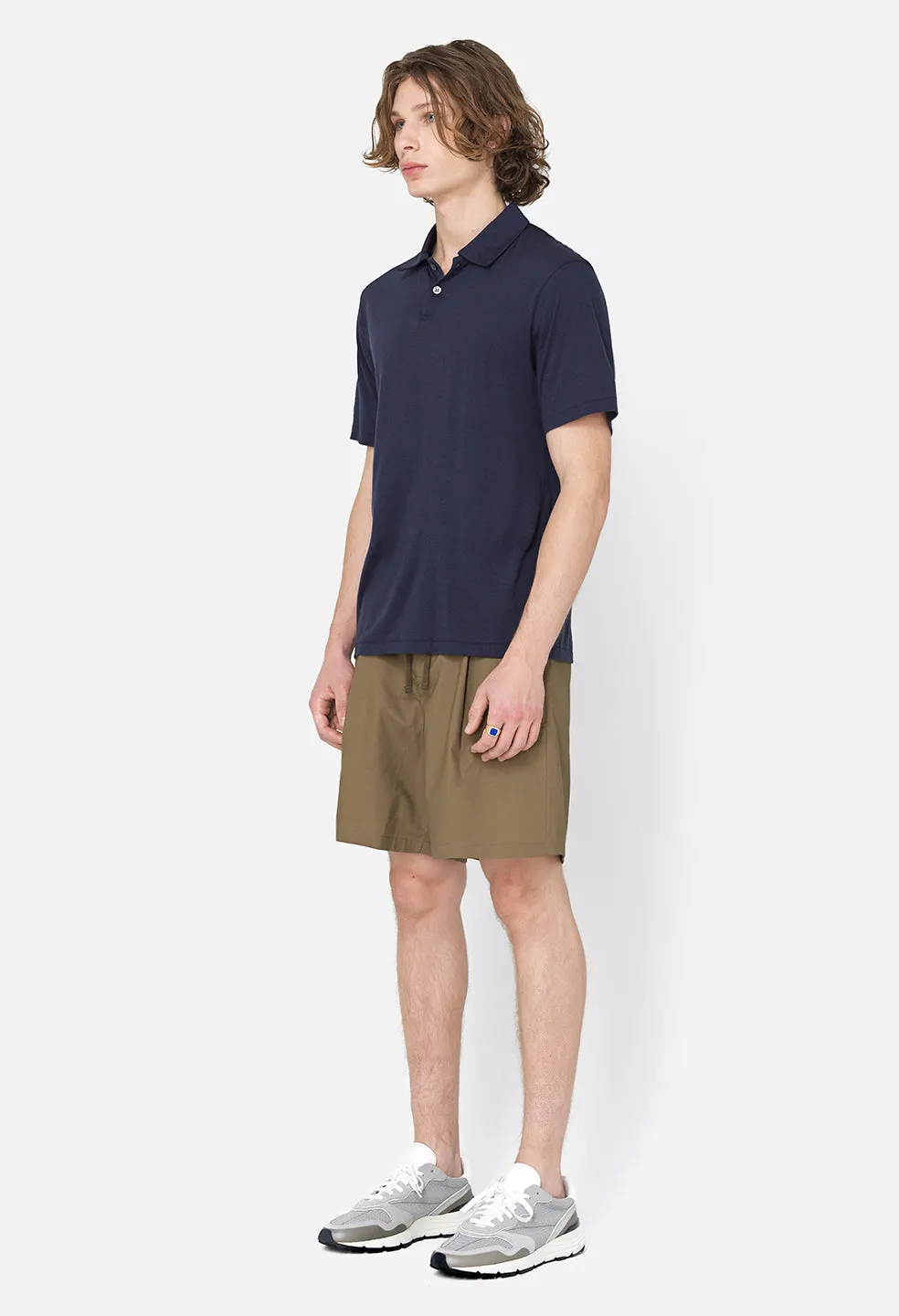 Cotton Cashmere Polo / Navy