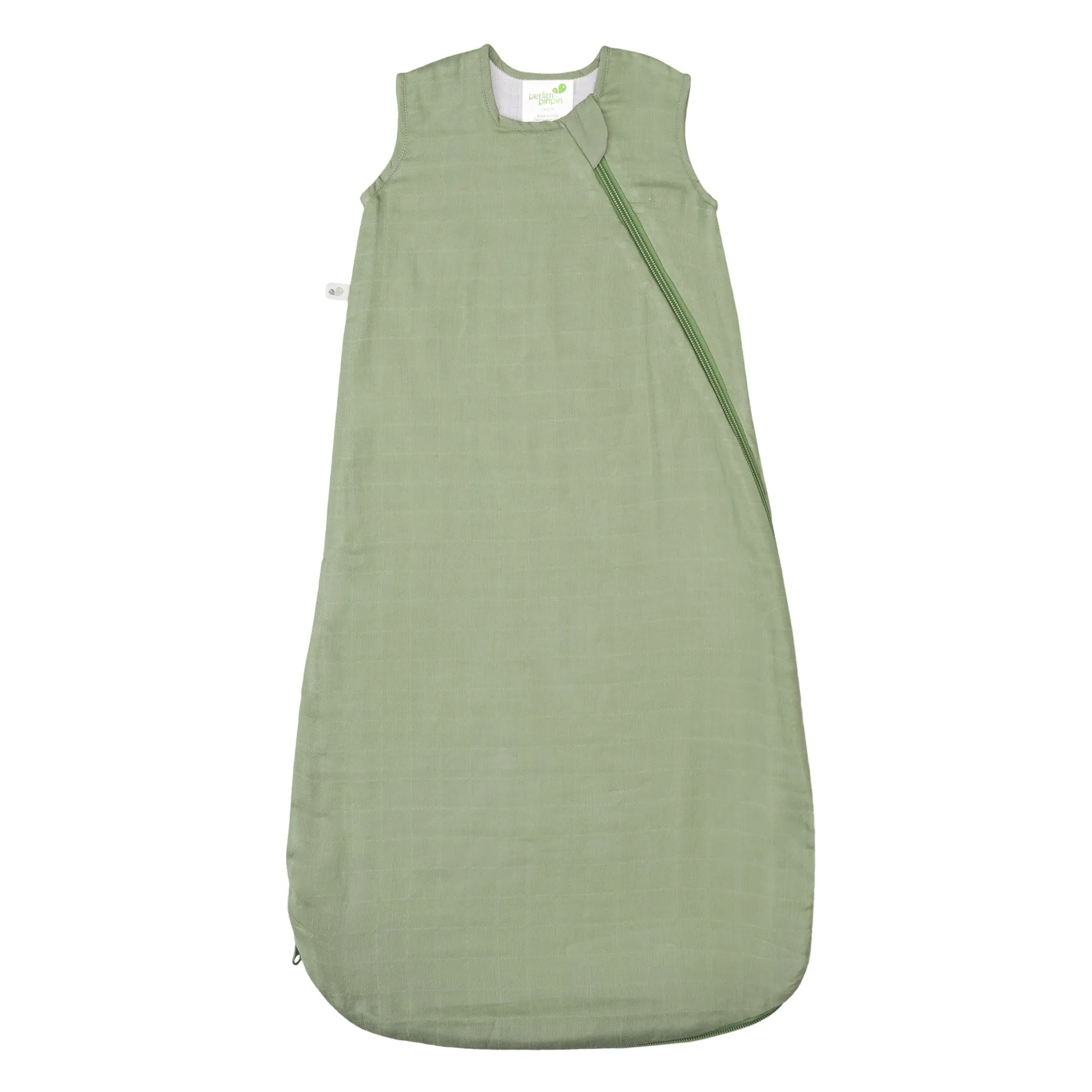 Cotton muslin sleep sack - Kaki (0.7 tog)