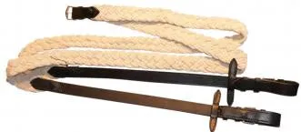 Cotton Plaited Reins  - White