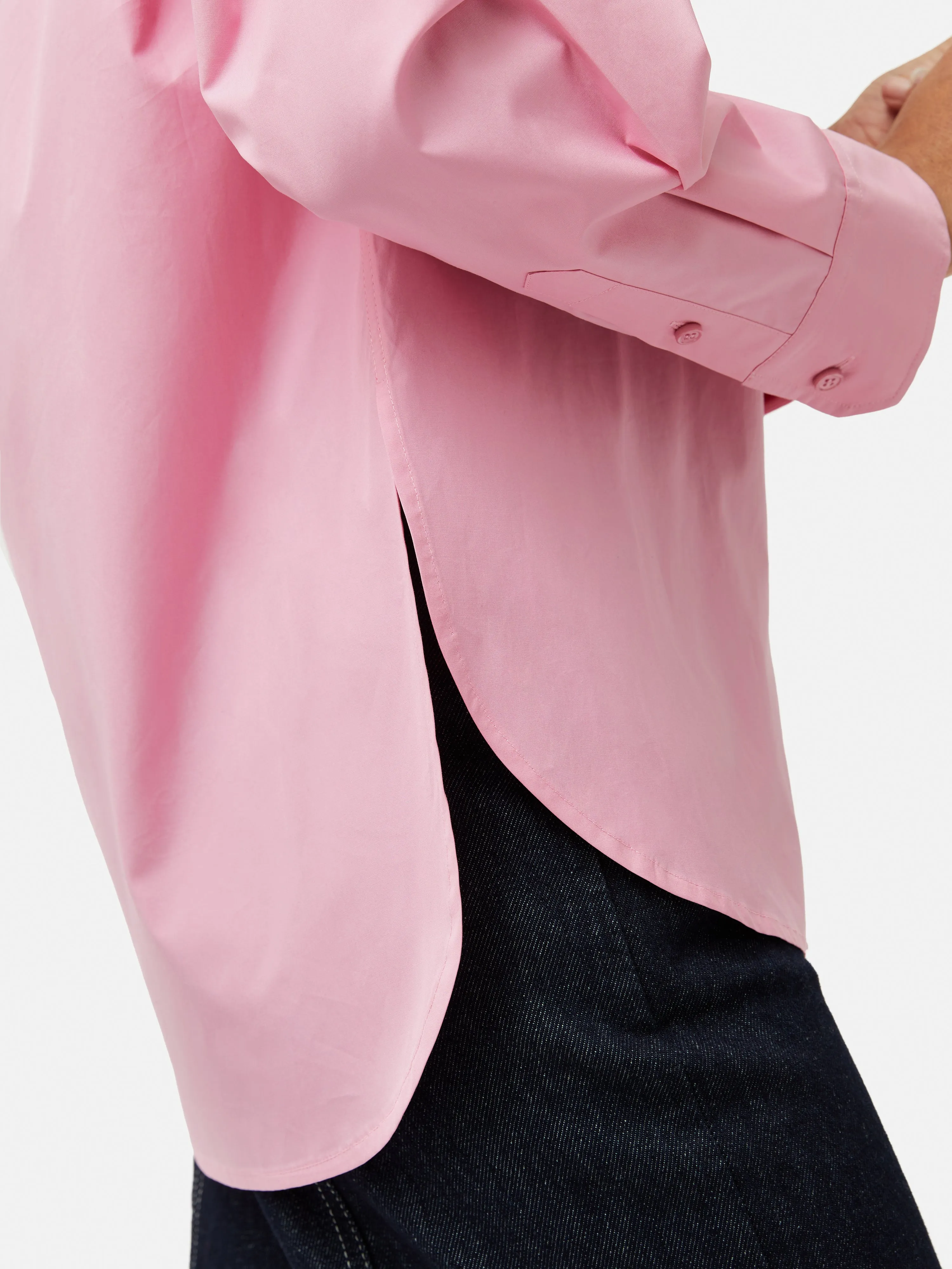 Cotton Poplin Shirt | Pink