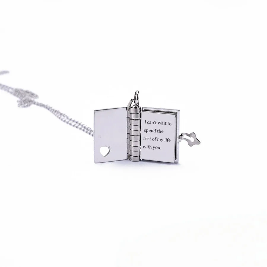 Custom Book Necklace