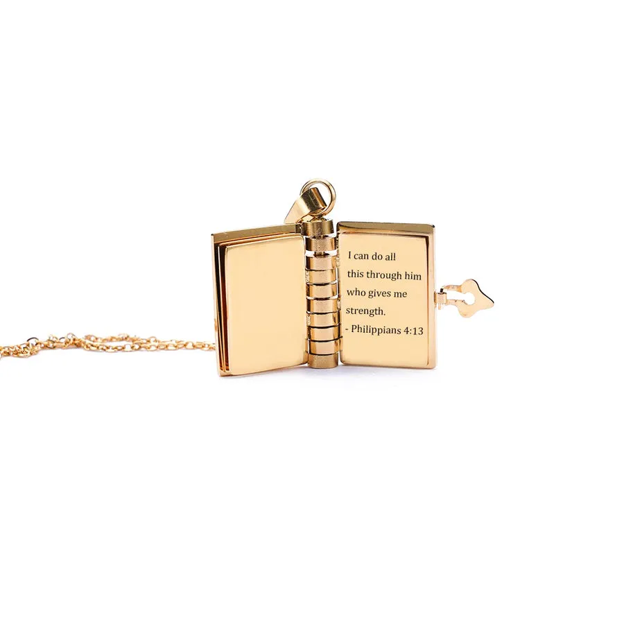 Custom Book Necklace