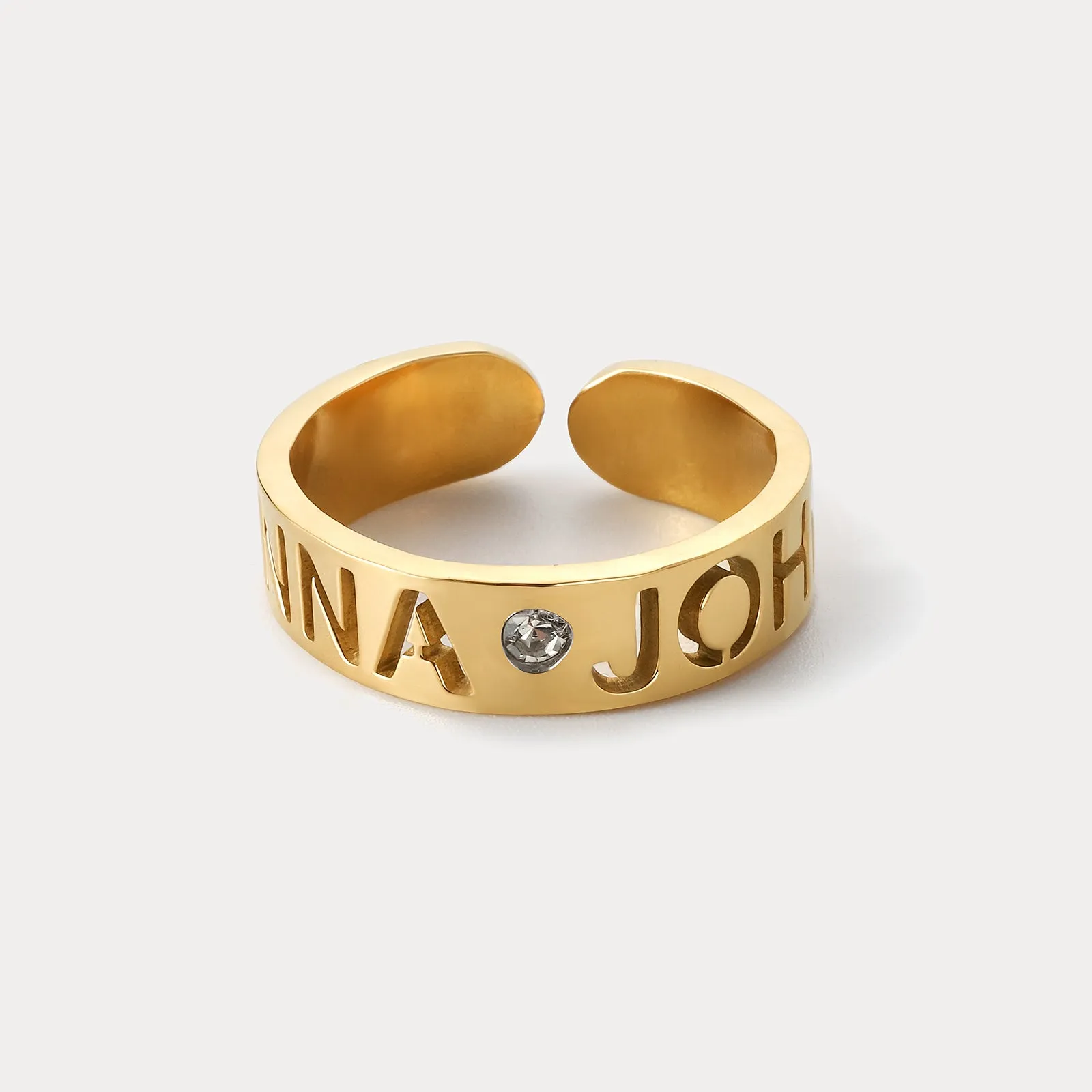 Custom Name Hollow Ring