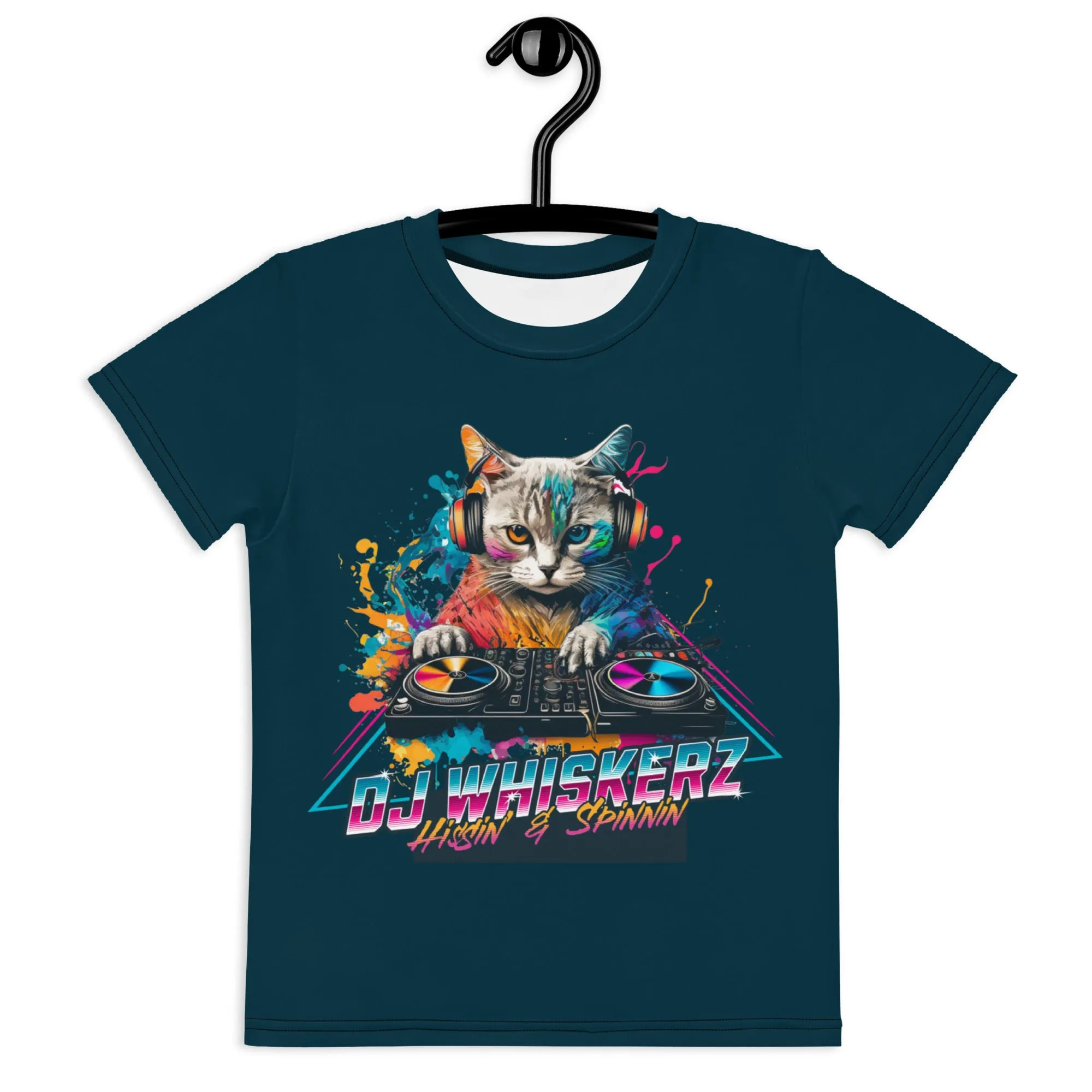 DJ Whiskers Kids crew neck t-shirt