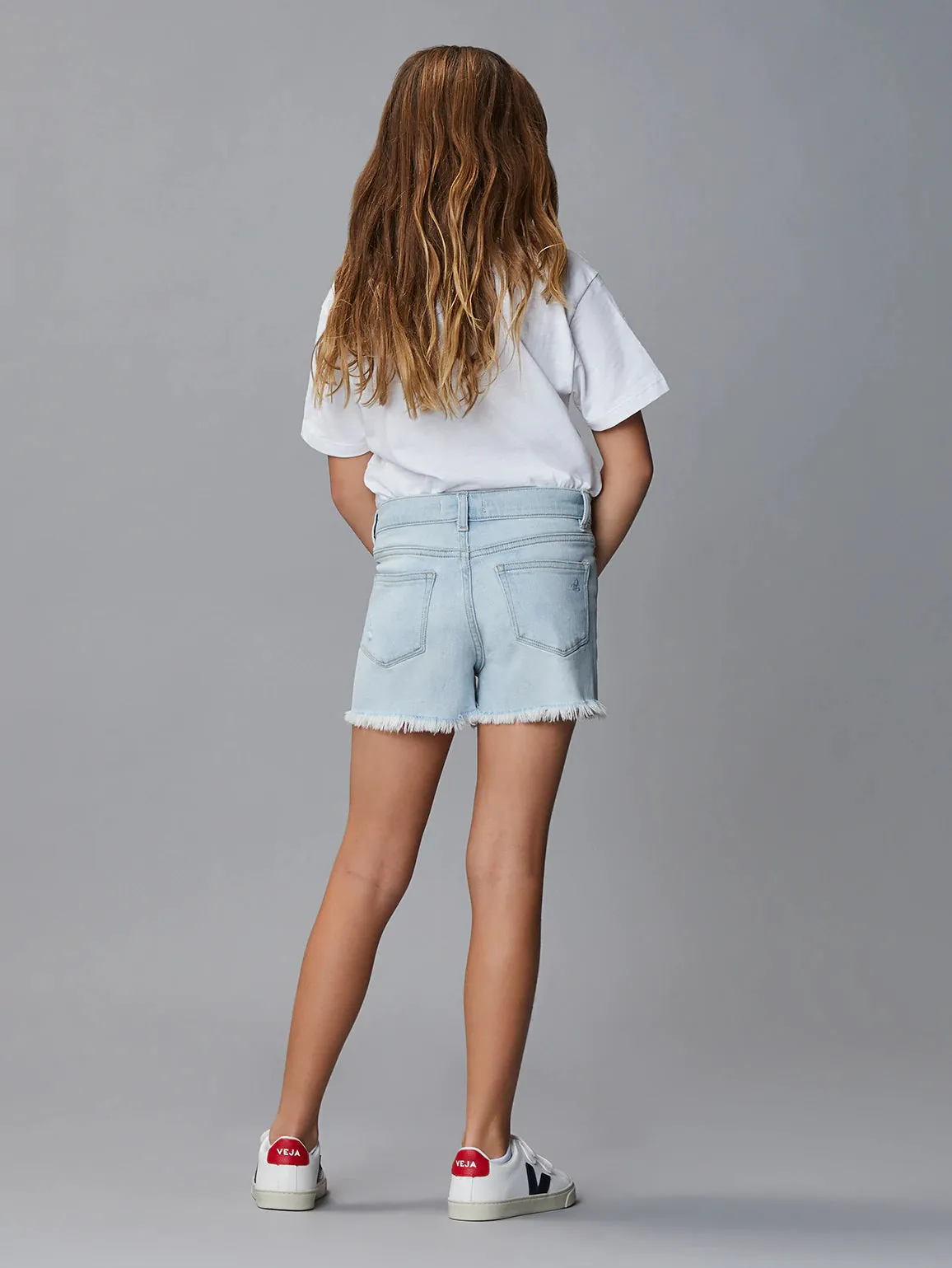 DL Lucy Hi Rise Ross Distressed Shorts