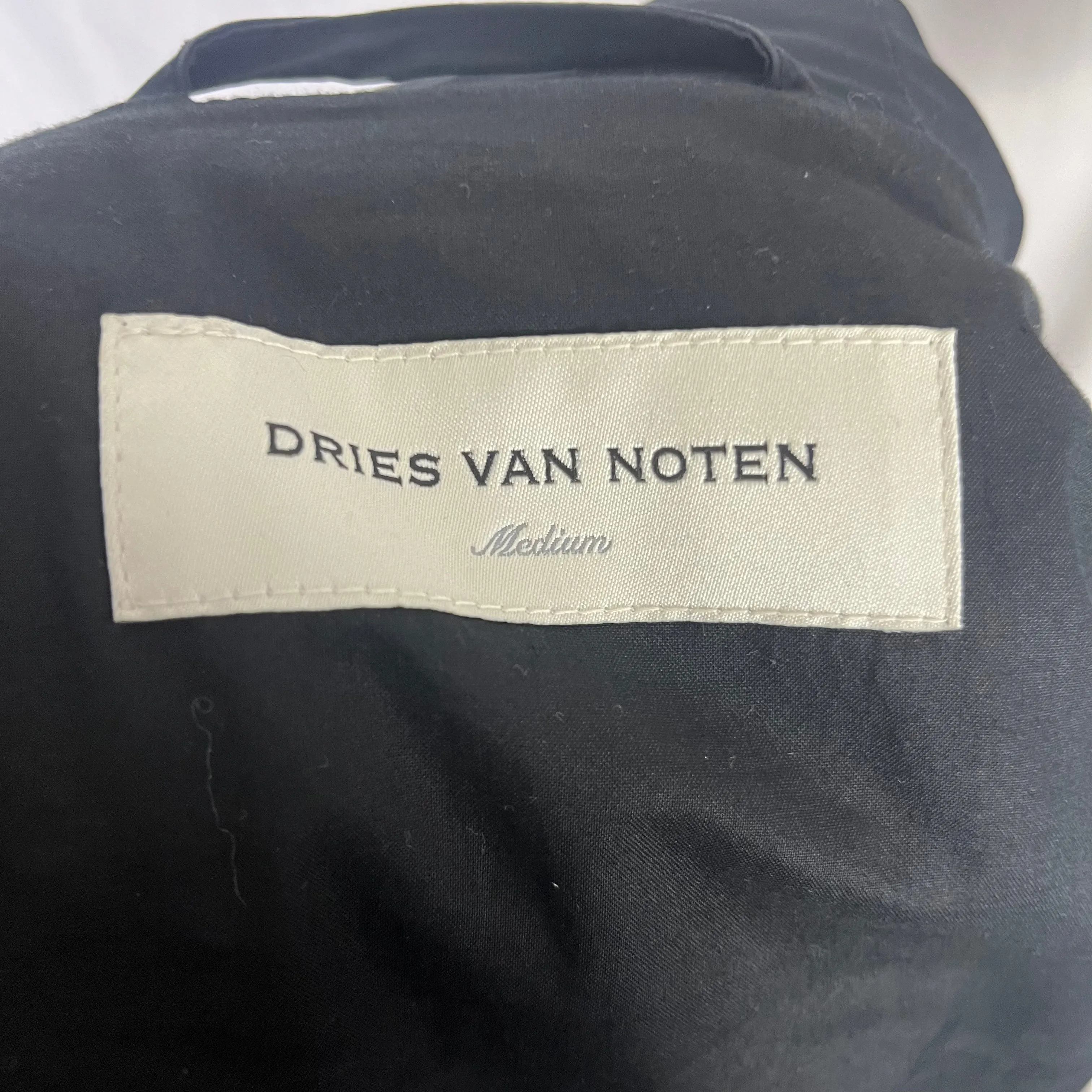 Dries Van Noten Black Cotton Mix Padded Parka M/L