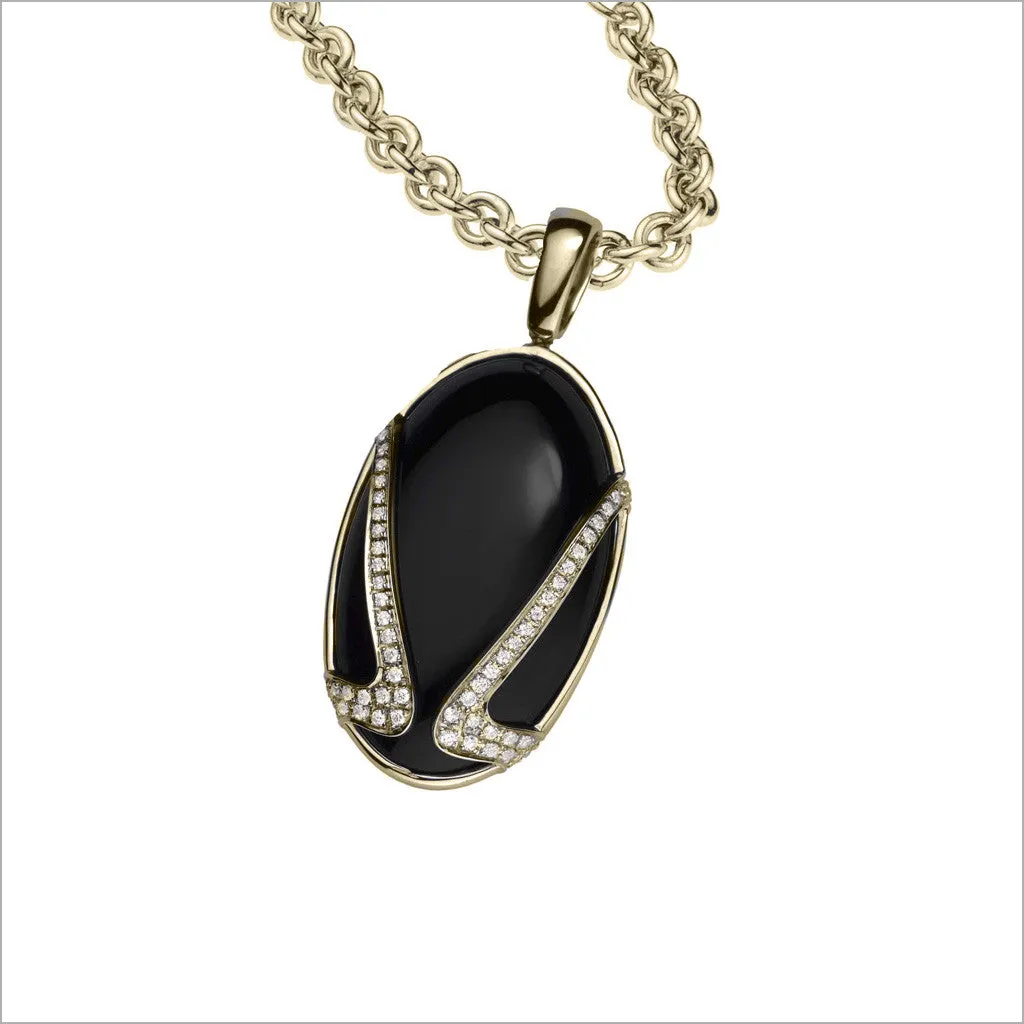 Favola 18K Gold & Back Onyx Necklace with Diamonds