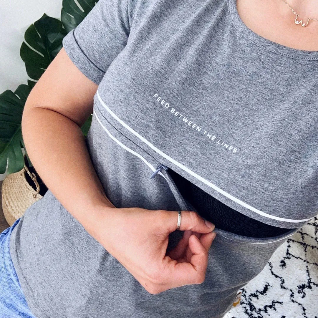 ‘FEED BETWEEN THE LINES’ Breastfeeding Tee