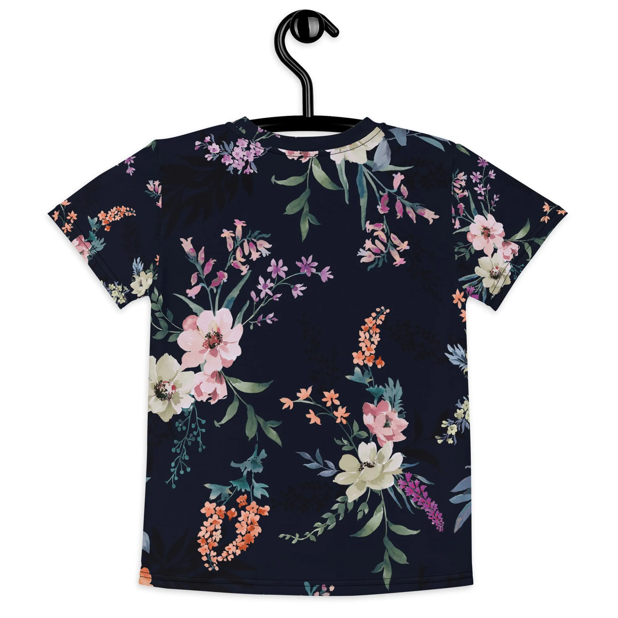 Floral pattern Kids crew neck t-shirt